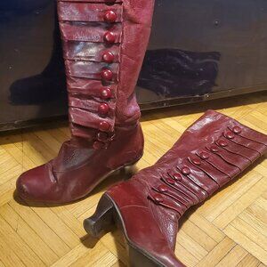 Miz Mooz Red Button Boots